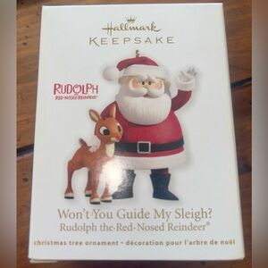 Hallmark Keepsake Santa and Rudolph Christmas Ornament